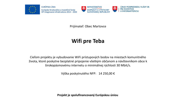 Wifi pre Teba